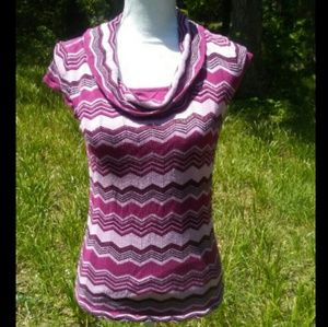 Covington Chevron print blouse sz small